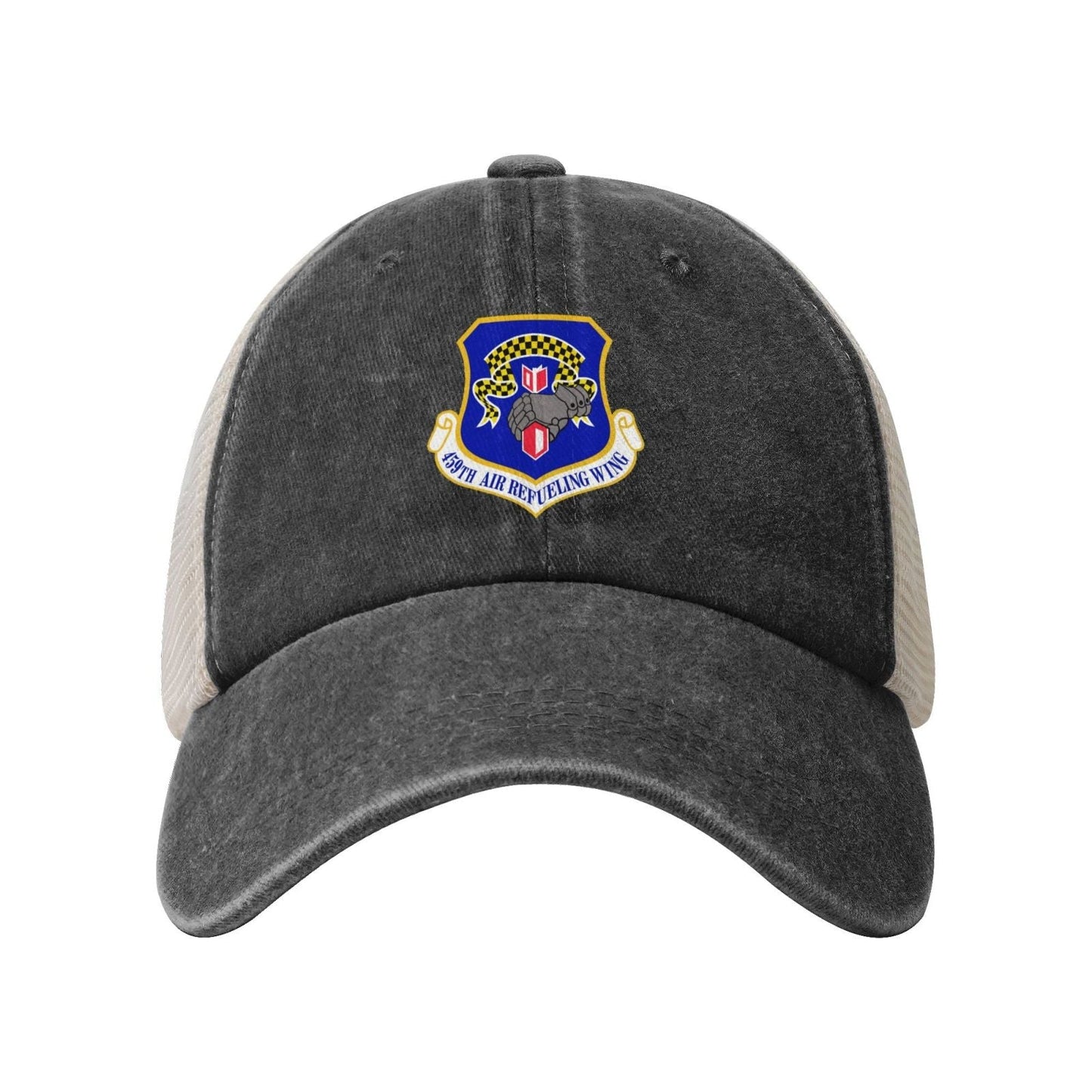 459th Air Refueling Wing Printed unisex baseball cap adjustable grid baseball cap veteran gift