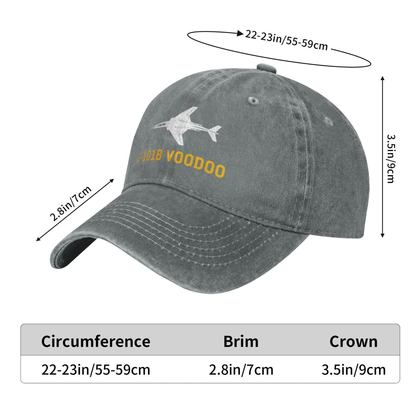 F-101B VOODOO Printing unisex baseball cap adjustable hats Outdoor leisure hat veteran gift