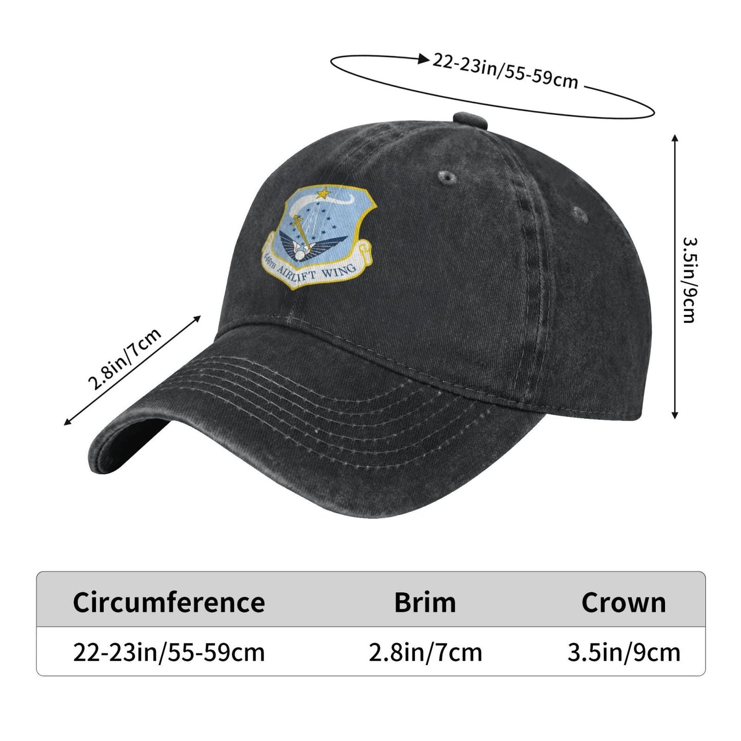 446th Airlift Wing Printing unisex baseball cap adjustable cap veteran gift