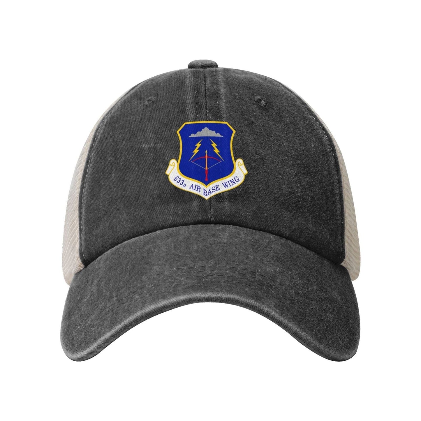 633d Air Base Wing Printed unisex baseball cap adjustable grid baseball cap veteran gift