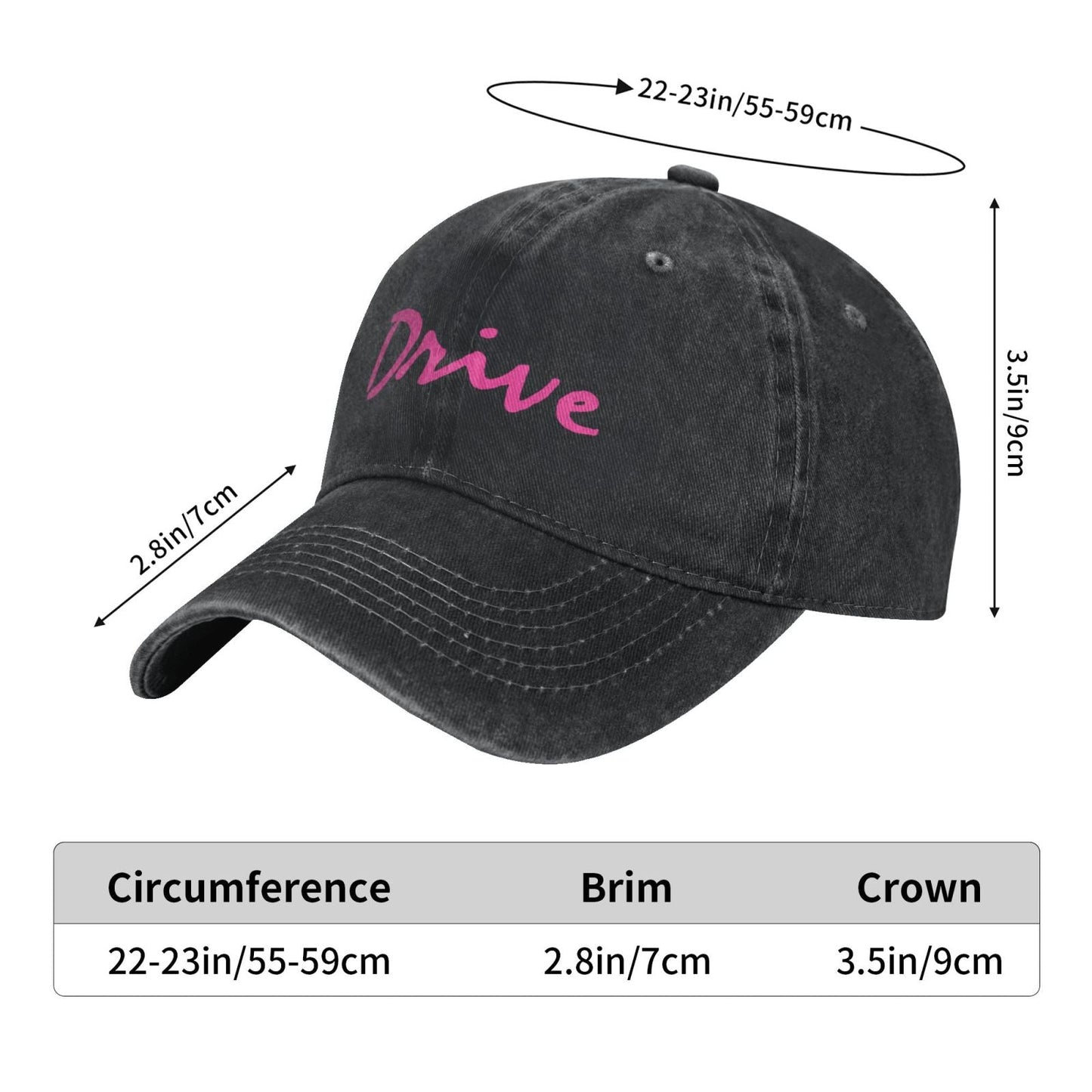 Drive Printed unisex baseball cap adjustable cap outdoor sunshade trucker hat
