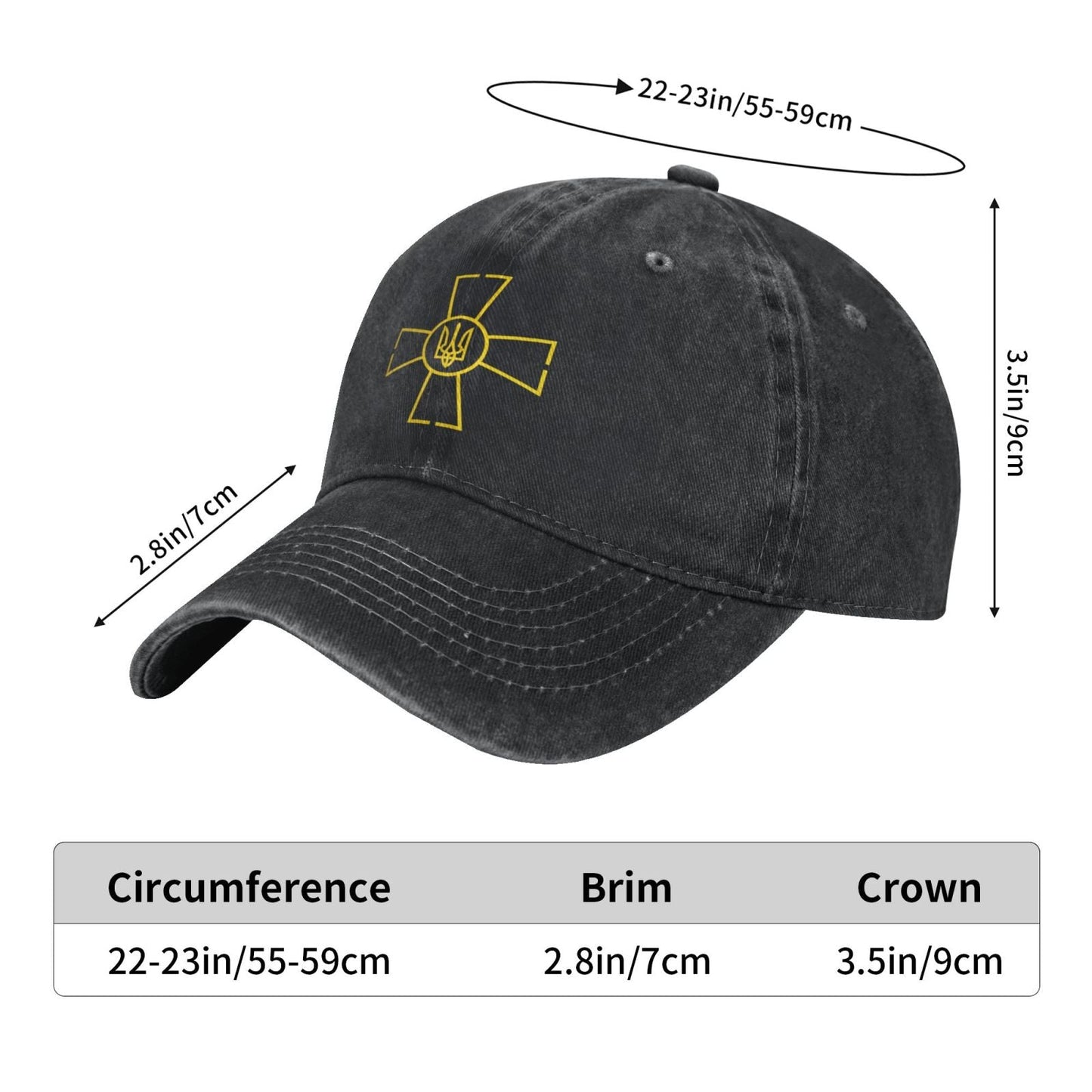 Military Cross Volodymyr Zelenskyy Military Army Printed unisex baseball cap adjustable cap outdoor sunshade trucker hat