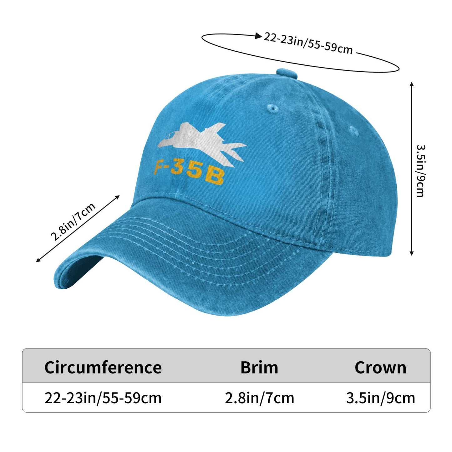 F-35B Printing unisex baseball cap adjustable hats Outdoor leisure hat veteran gift