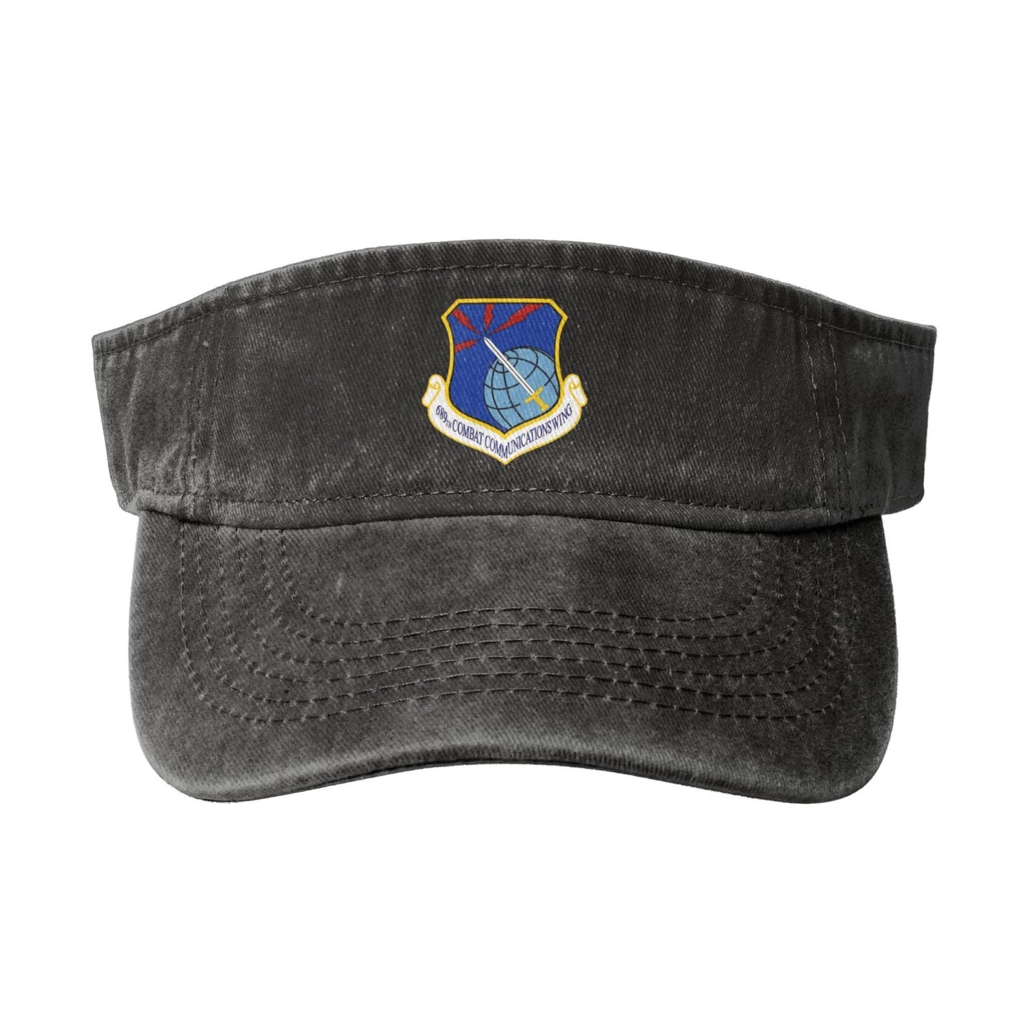 USAF-689 Combat Communications Wing Printing adjustable Empty Top Baseball Sun Cap unisex outdoor sport hat veterans gift