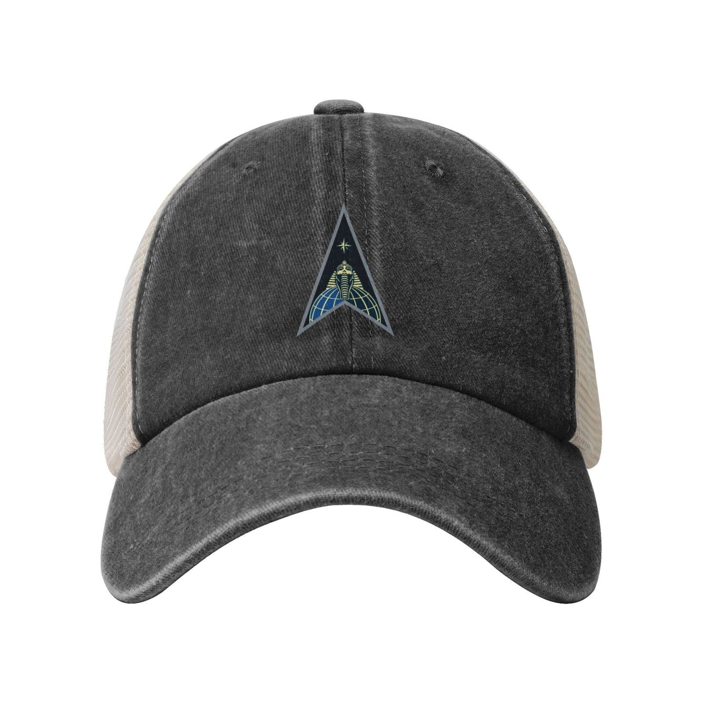 Space Delta 18 Emblem Printed unisex baseball cap adjustable grid baseball cap veteran gift