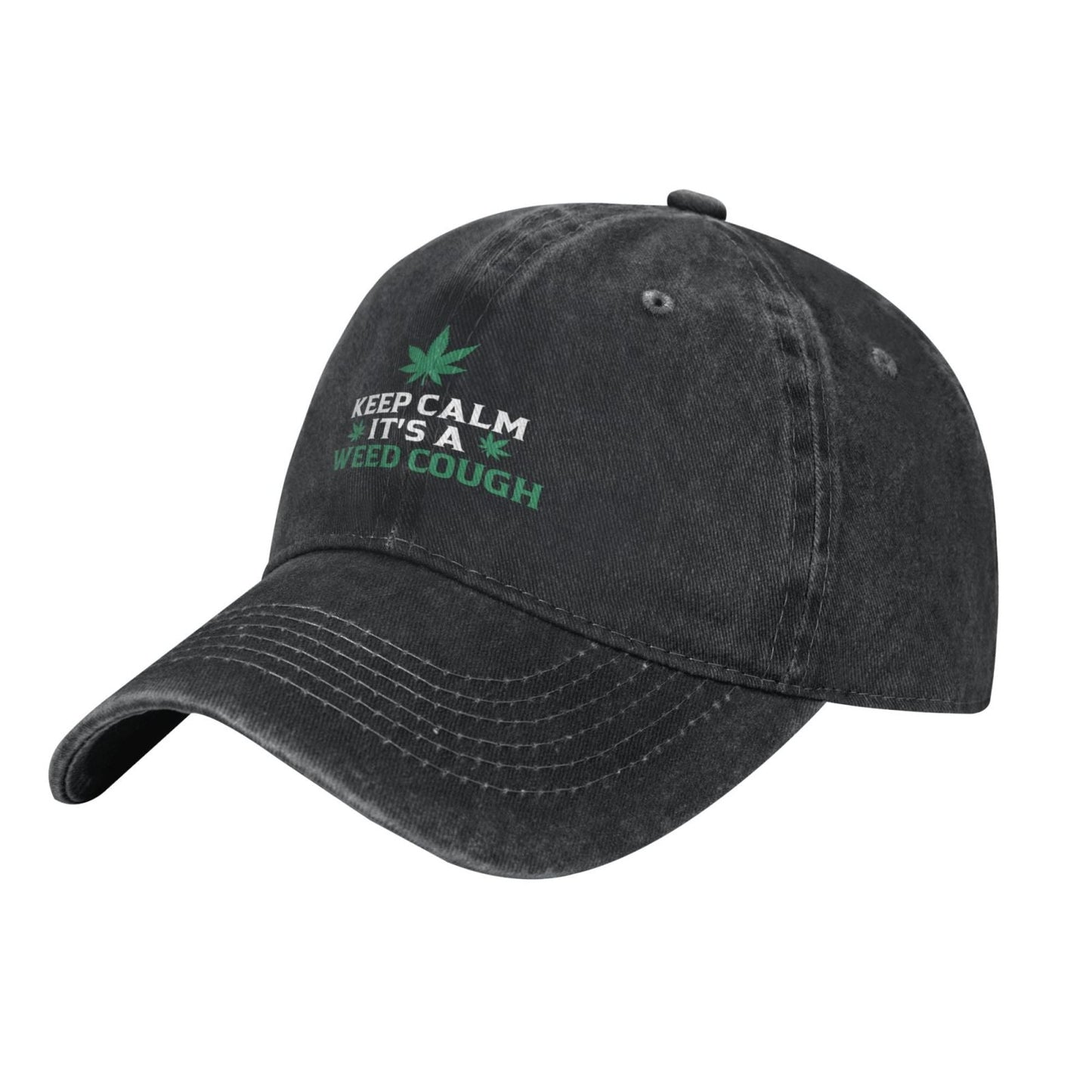 Keep Calm It's A Weed Cough Printed unisex baseball cap adjustable cap outdoor sunshade trucker hat