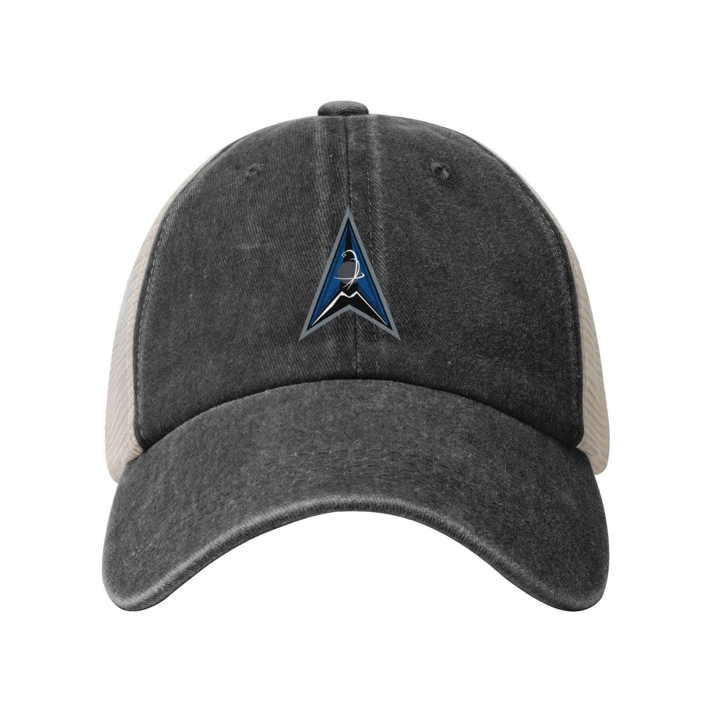 Space Delta 8 Emblem Printed unisex baseball cap adjustable grid baseball cap veteran gift