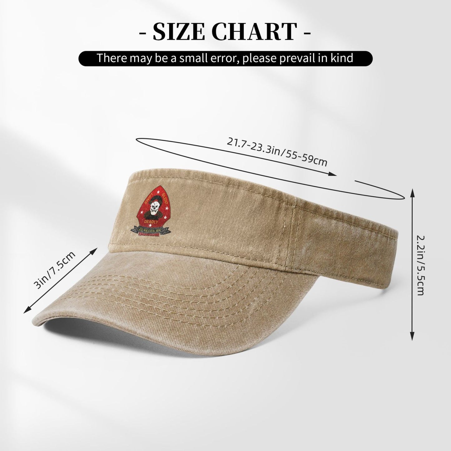 2d Reconnaissance Battalion Insignia Printing adjustable Empty Top Baseball Sun Cap unisex outdoor sport hat veterans gift