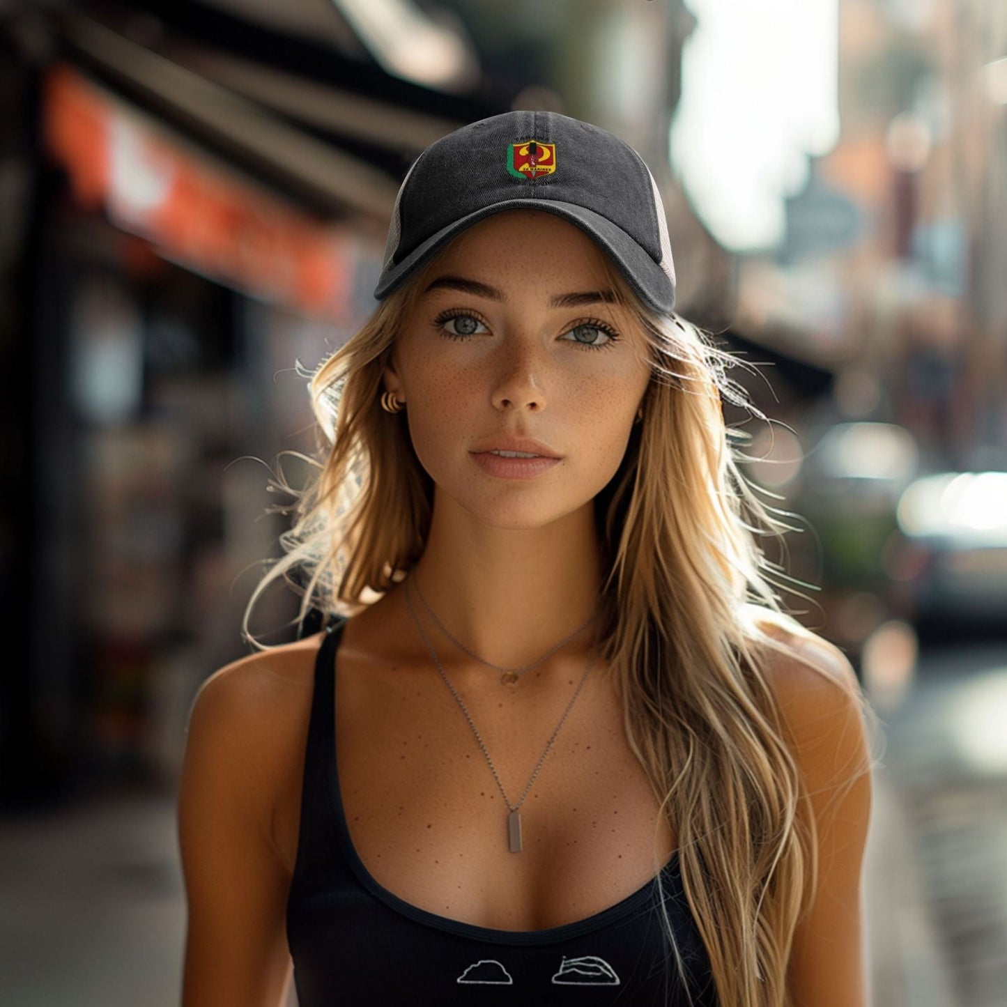 2nd Marine Regiment Printed unisex baseball cap adjustable grid baseball cap veteran gift