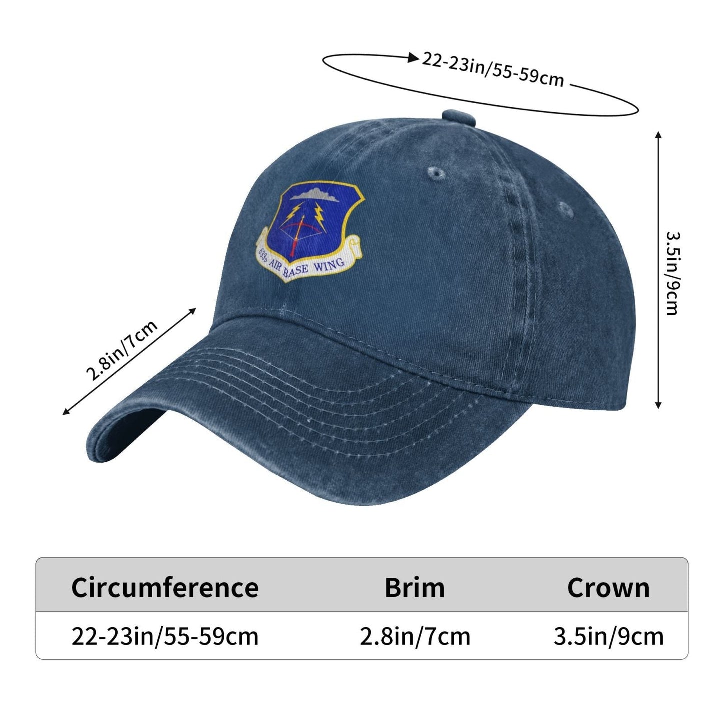 633d Air Base Wing Printing unisex baseball cap adjustable cap veteran gift