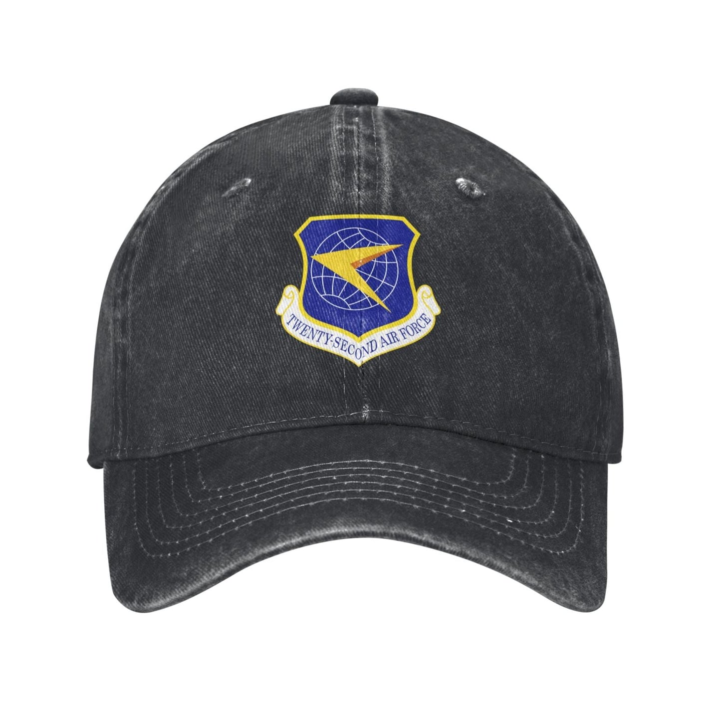 Twenty-Second Air Force-Emblem Printed unisex baseball cap adjustable cap veteran gift