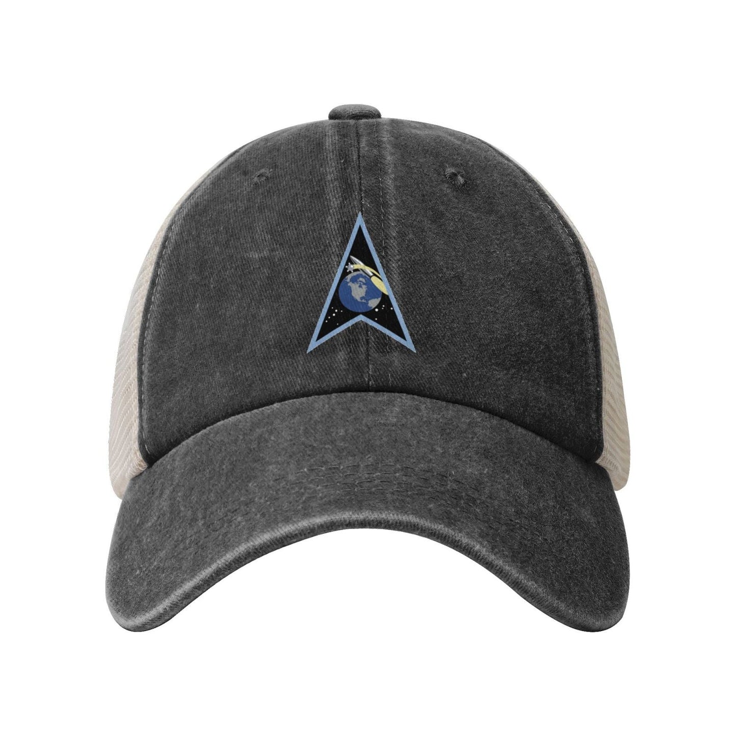 Space Delta 12 Emblem Printed unisex baseball cap adjustable grid baseball cap veteran gift