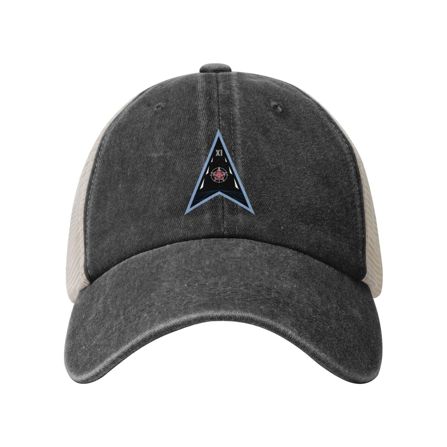 Space Delta 11 Emblem Printed unisex baseball cap adjustable grid baseball cap veteran gift