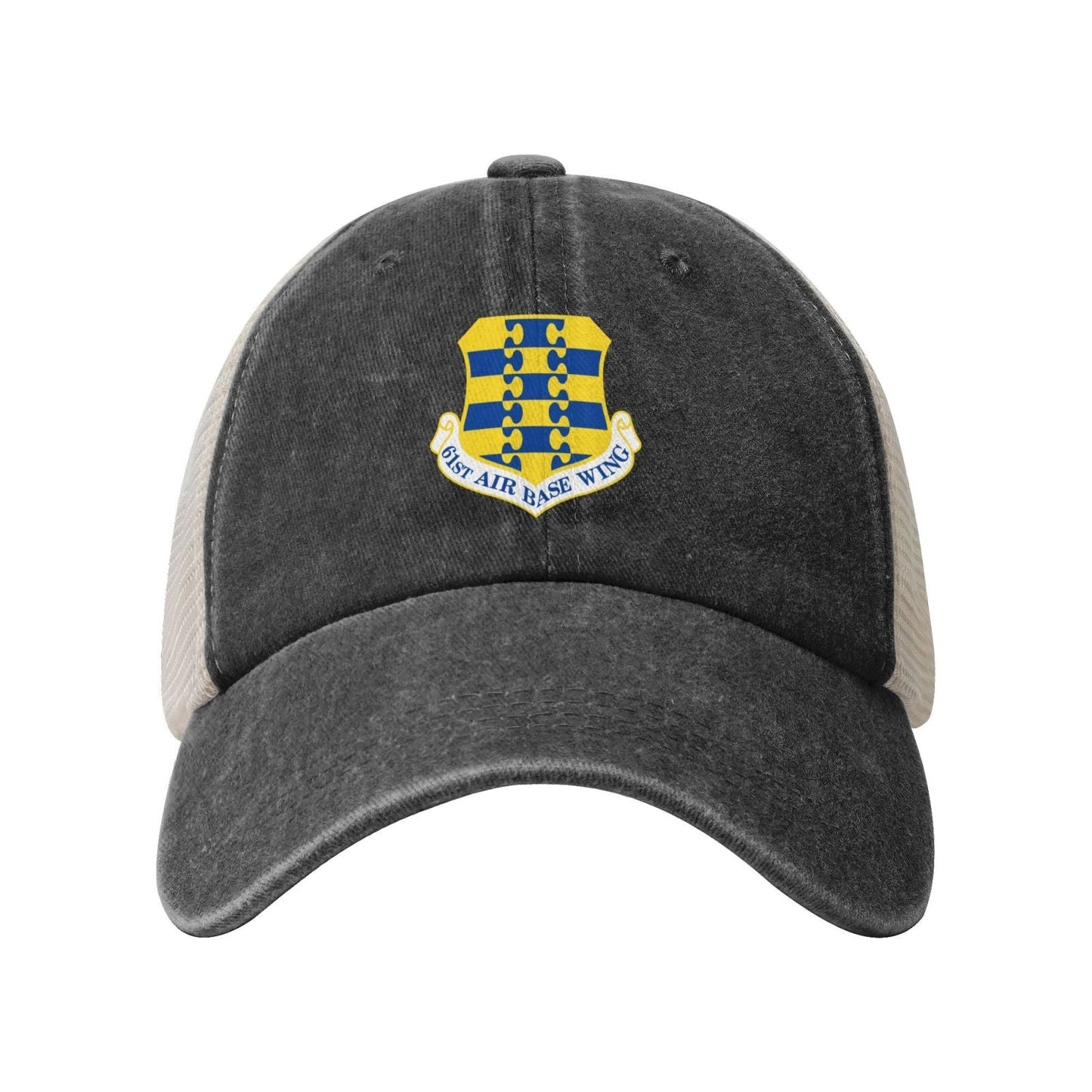 61st Air Base Wing Printed unisex baseball cap adjustable grid baseball cap veteran gift