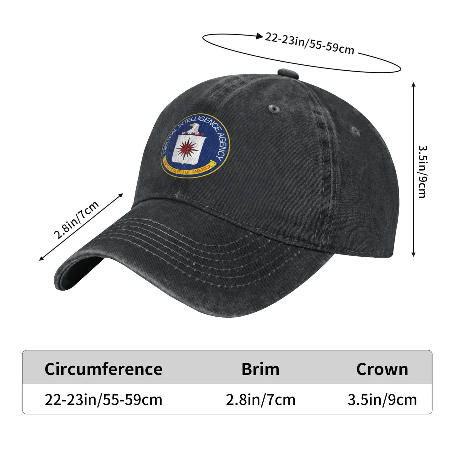 United States CIA Specaal Agent Printing unisex baseball cap adjustable hats veteran gift