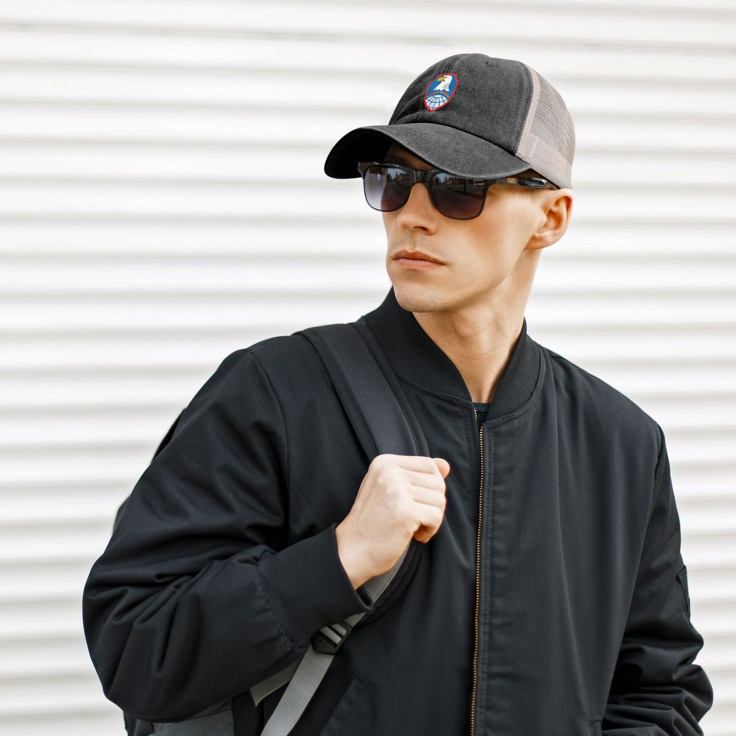 USA Space And Missile Defense Command Printed unisex baseball cap adjustable grid baseball cap veteran gift