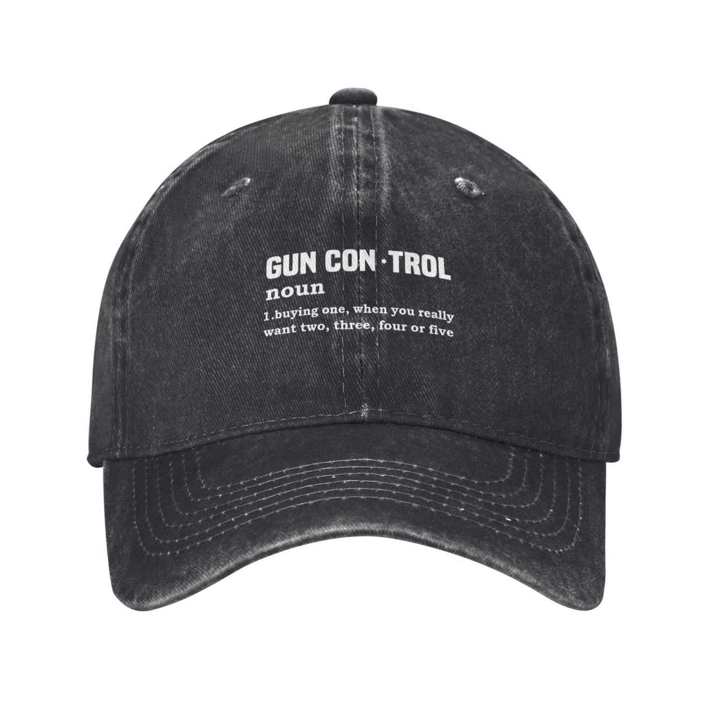 Gun Control Definition Funny Printed unisex baseball cap adjustable cap outdoor sunshade trucker hat
