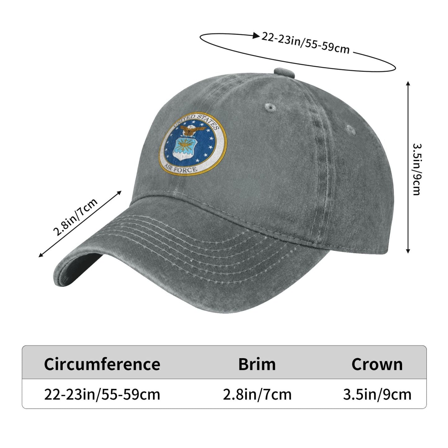 Emblem Of The United States Air Force Printing unisex baseball cap adjustable cap veteran gift