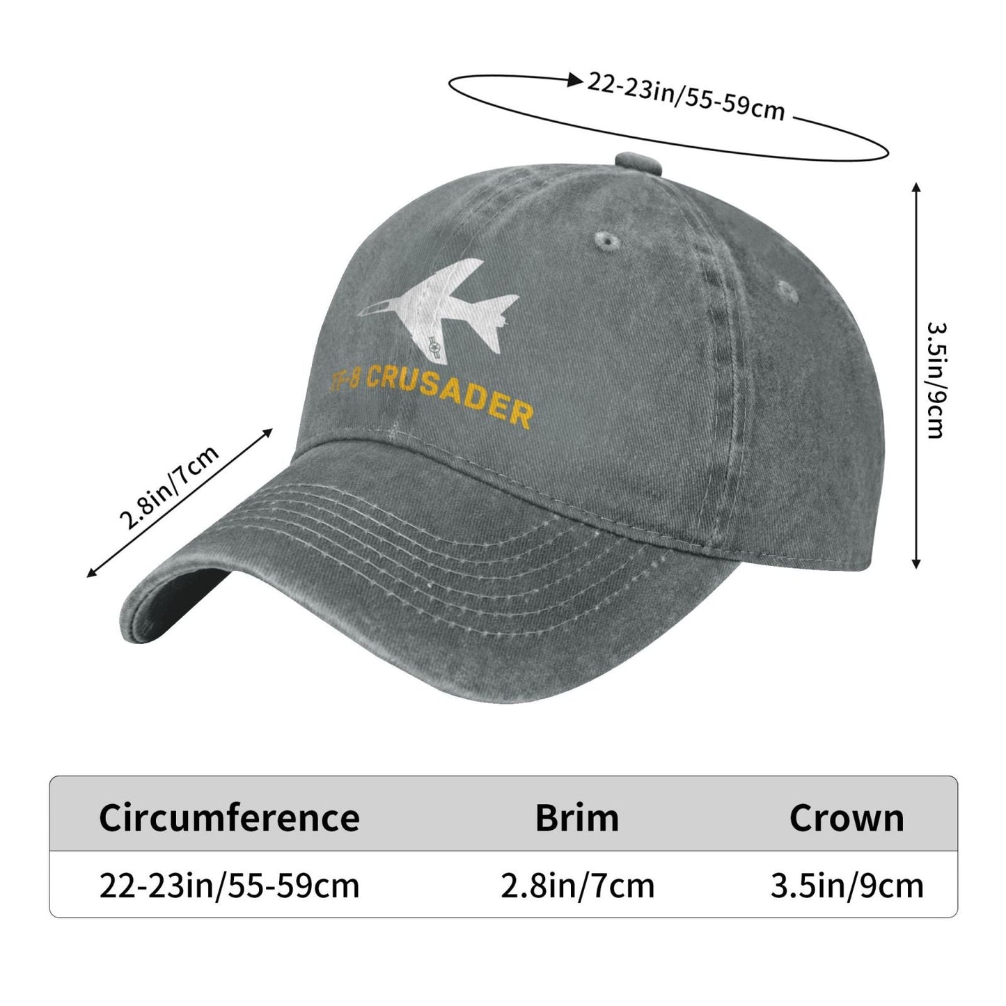 TF-8 Crusader Printing unisex baseball cap adjustable hats Outdoor leisure hat veteran gift