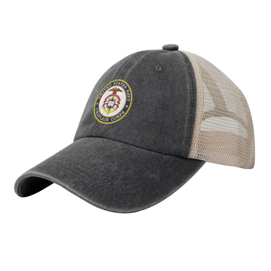 Seal Of The United States Navy Chaplain Corps Printed unisex baseball cap adjustable grid baseball cap veteran gift