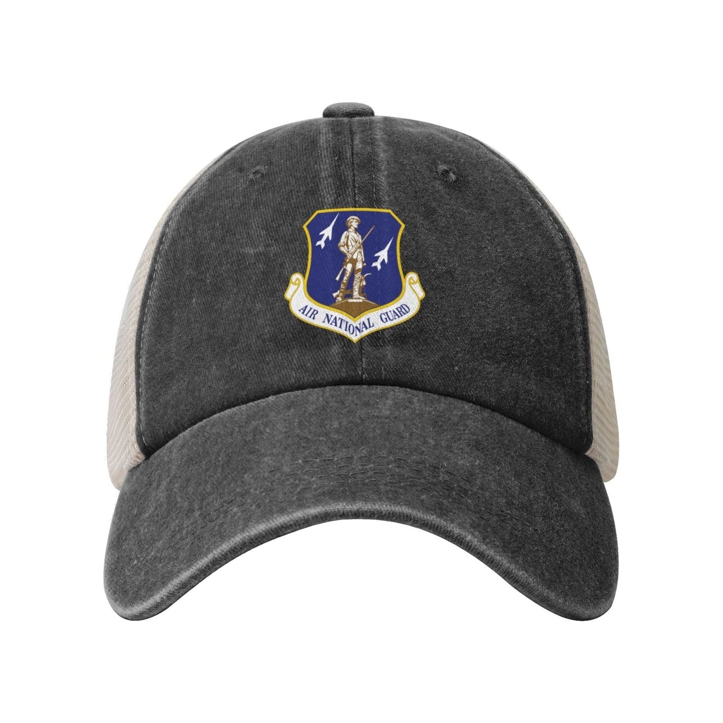 US-AirNationalGuard-2007Emblem Printed unisex baseball cap adjustable grid baseball cap veteran gift