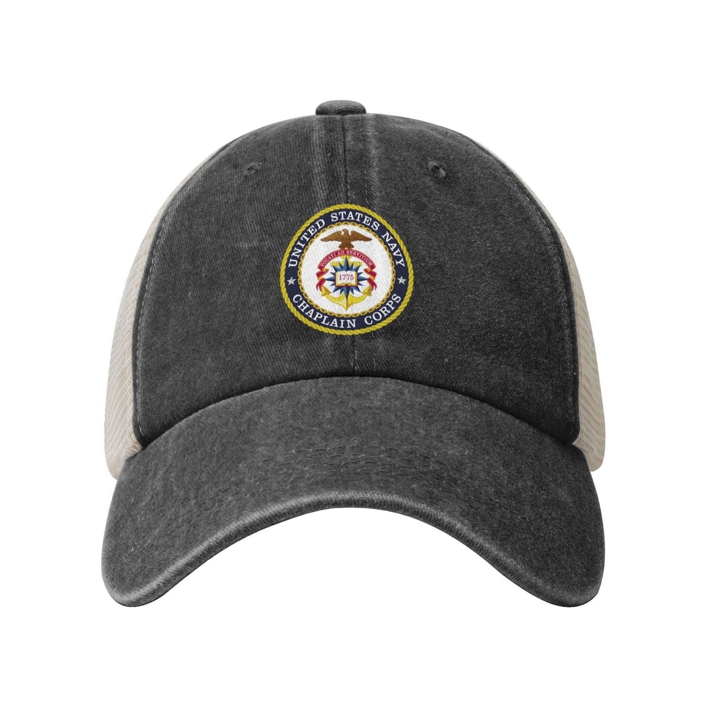 Seal Of The United States Navy Chaplain Corps Printed unisex baseball cap adjustable grid baseball cap veteran gift
