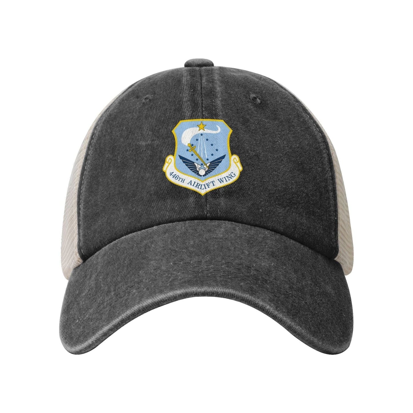 446th Airlift Wing Printed unisex baseball cap adjustable grid baseball cap veteran gift