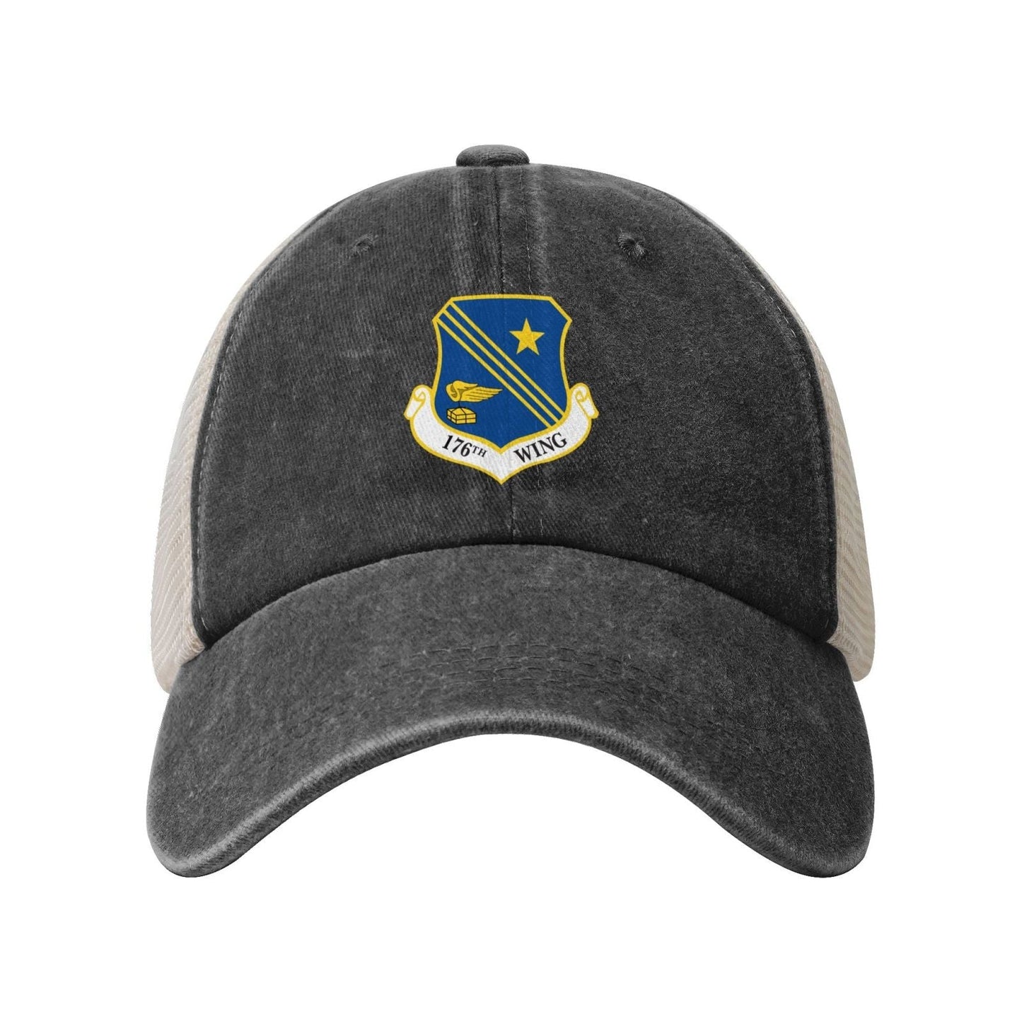 176th Wing Insignia Printed unisex baseball cap adjustable grid baseball cap veteran gift