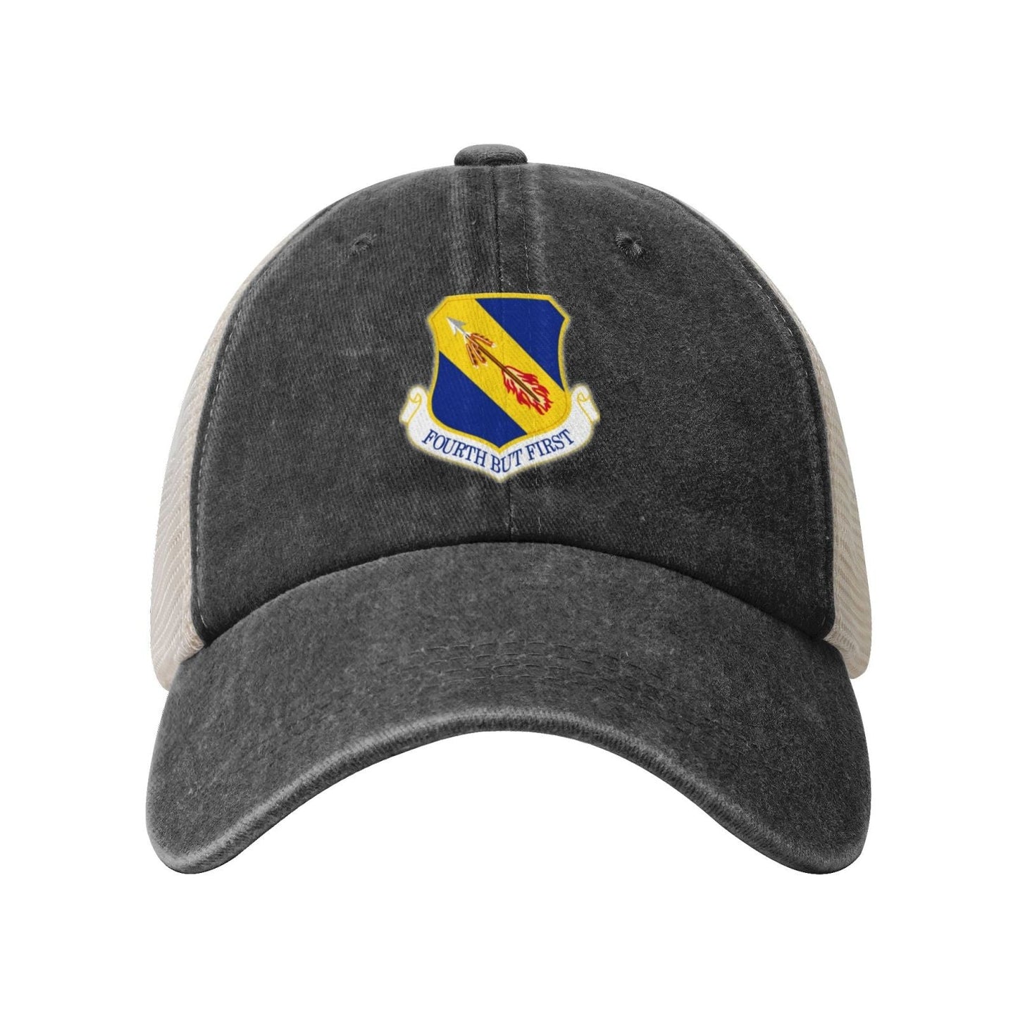 4th Fighter Wing Printed unisex baseball cap adjustable grid baseball cap veteran gift
