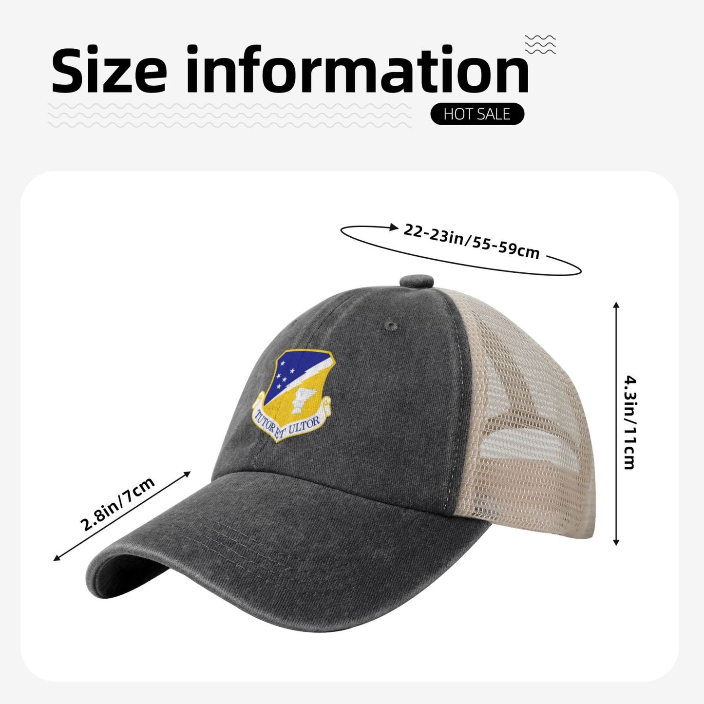 49th Fighter Wing Printed unisex baseball cap adjustable grid baseball cap veteran gift