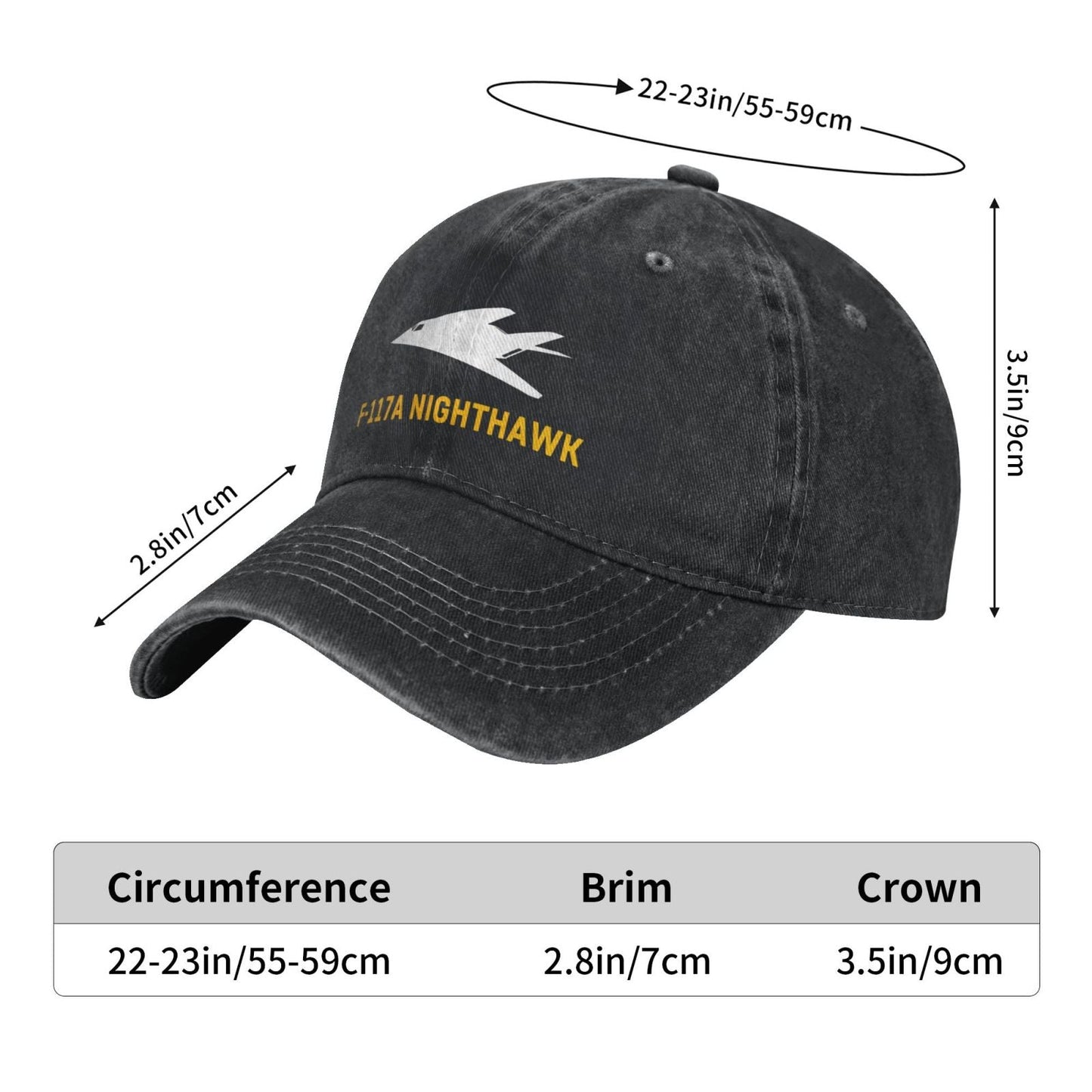 F-117A NIGHTHAWK Printing unisex baseball cap adjustable hats Outdoor leisure hat veteran gift