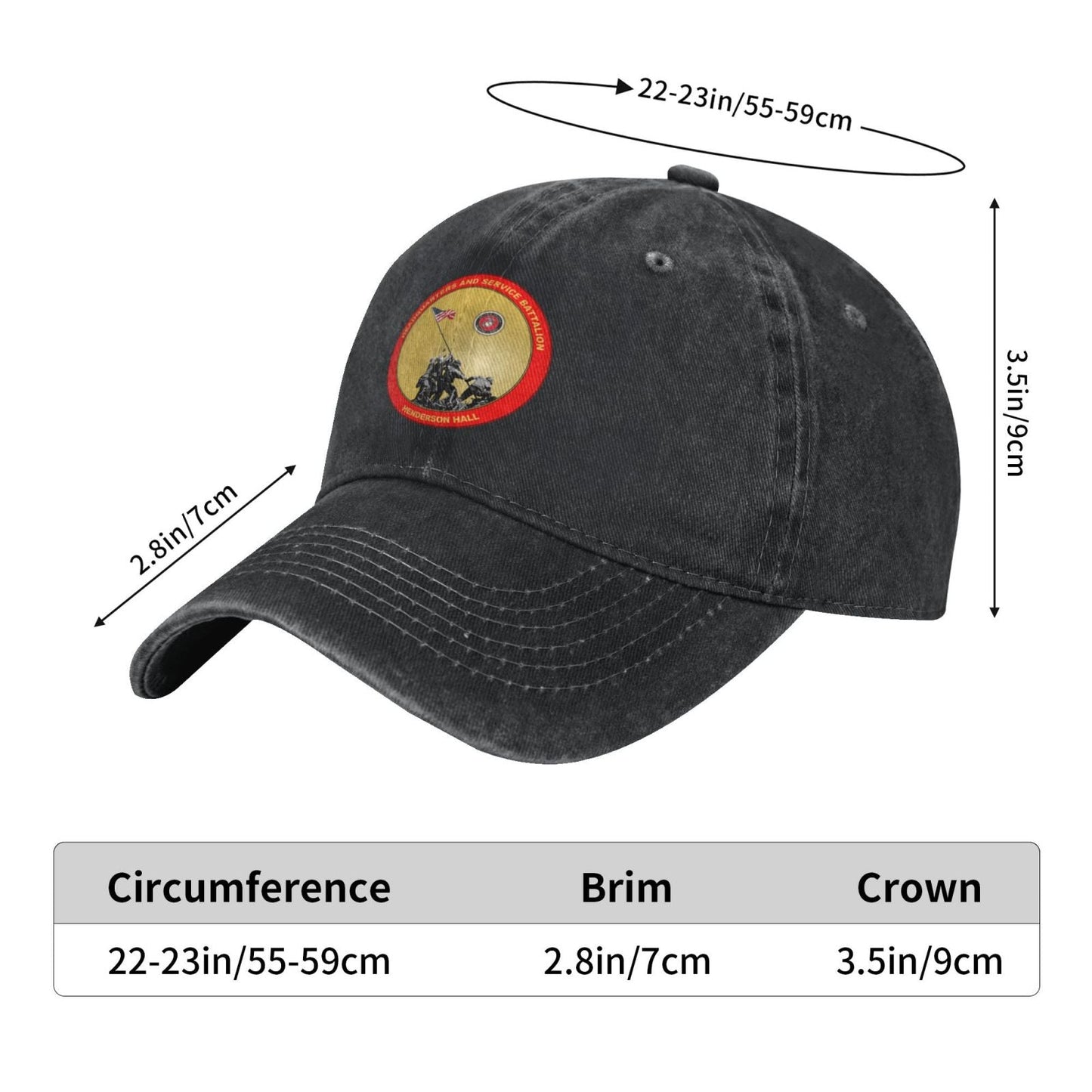Hsbnsealtr Printed unisex baseball cap adjustable cap veteran gift
