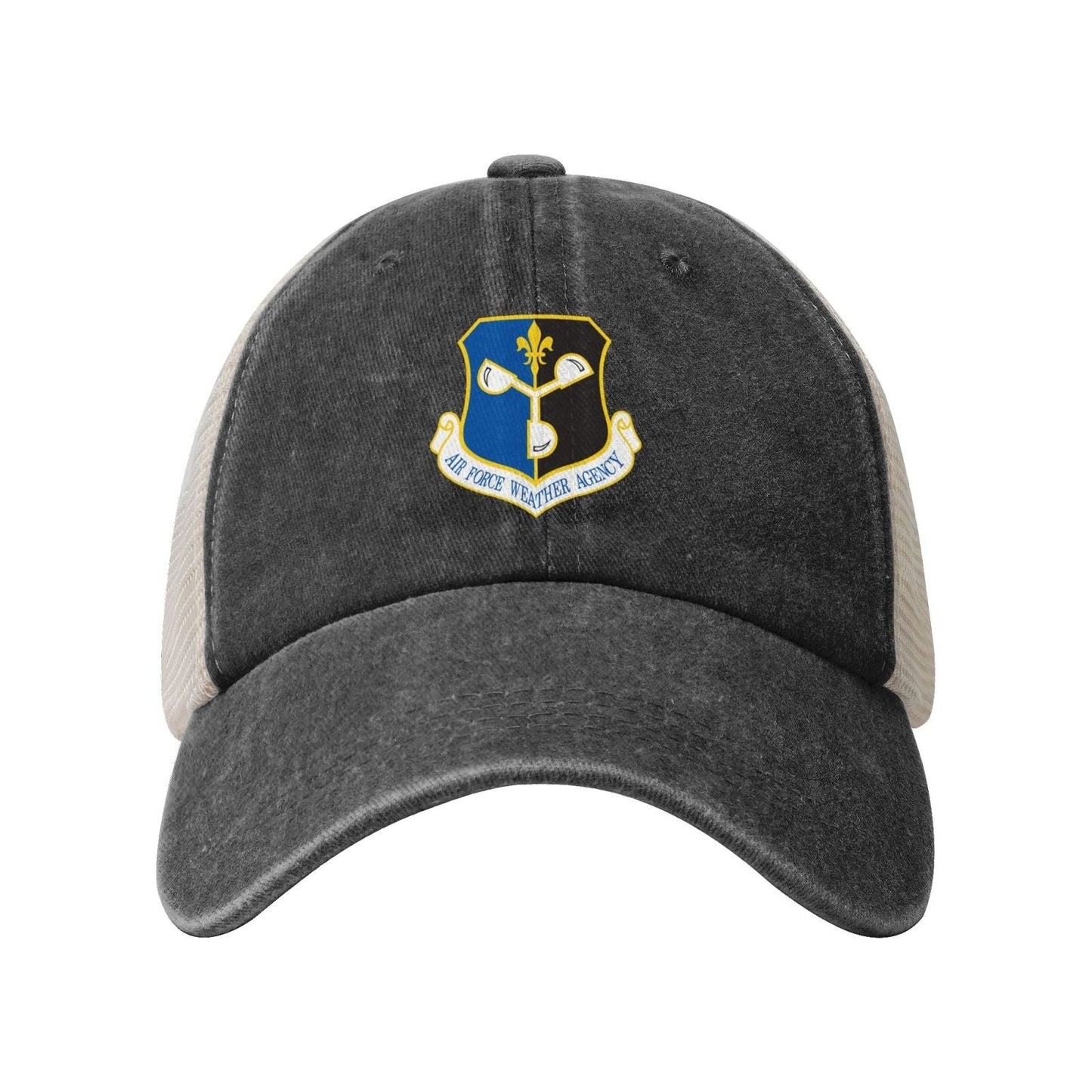 Air Force Weather Agency Printed unisex baseball cap adjustable grid baseball cap veteran gift