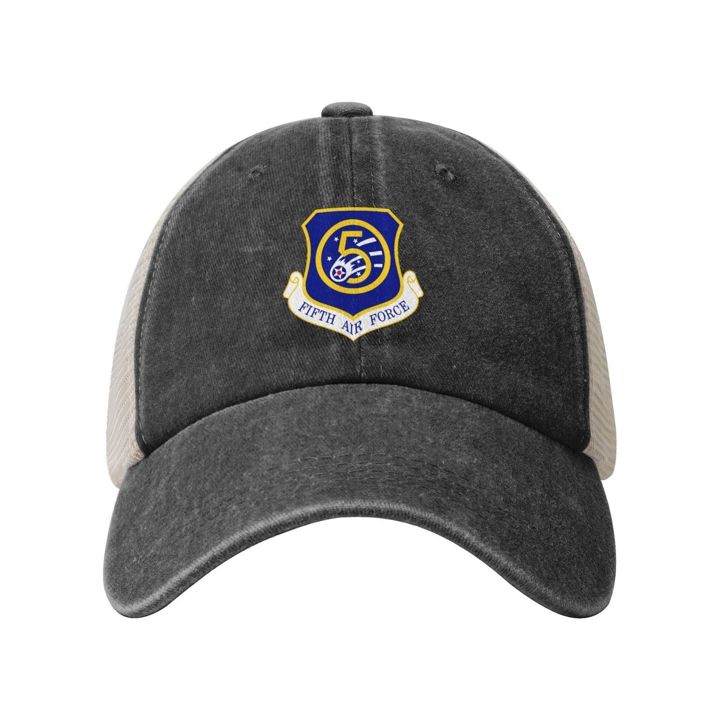 Fifth Air Force-Emblem Printed unisex baseball cap adjustable grid baseball cap veteran gift