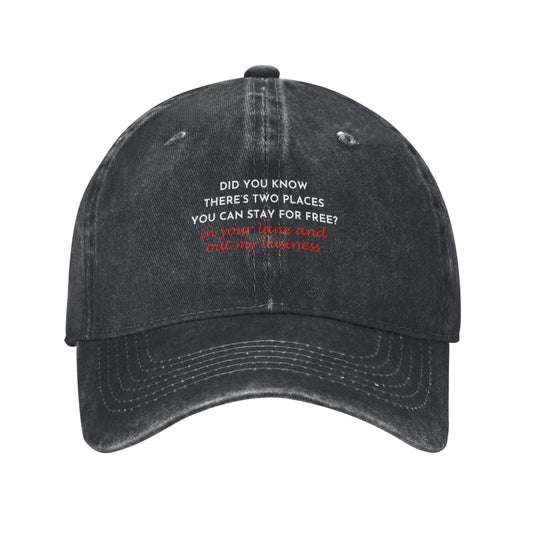 Stay Out Of My Business Quote Funny Humor Printed unisex baseball cap adjustable cap outdoor sunshade trucker hat