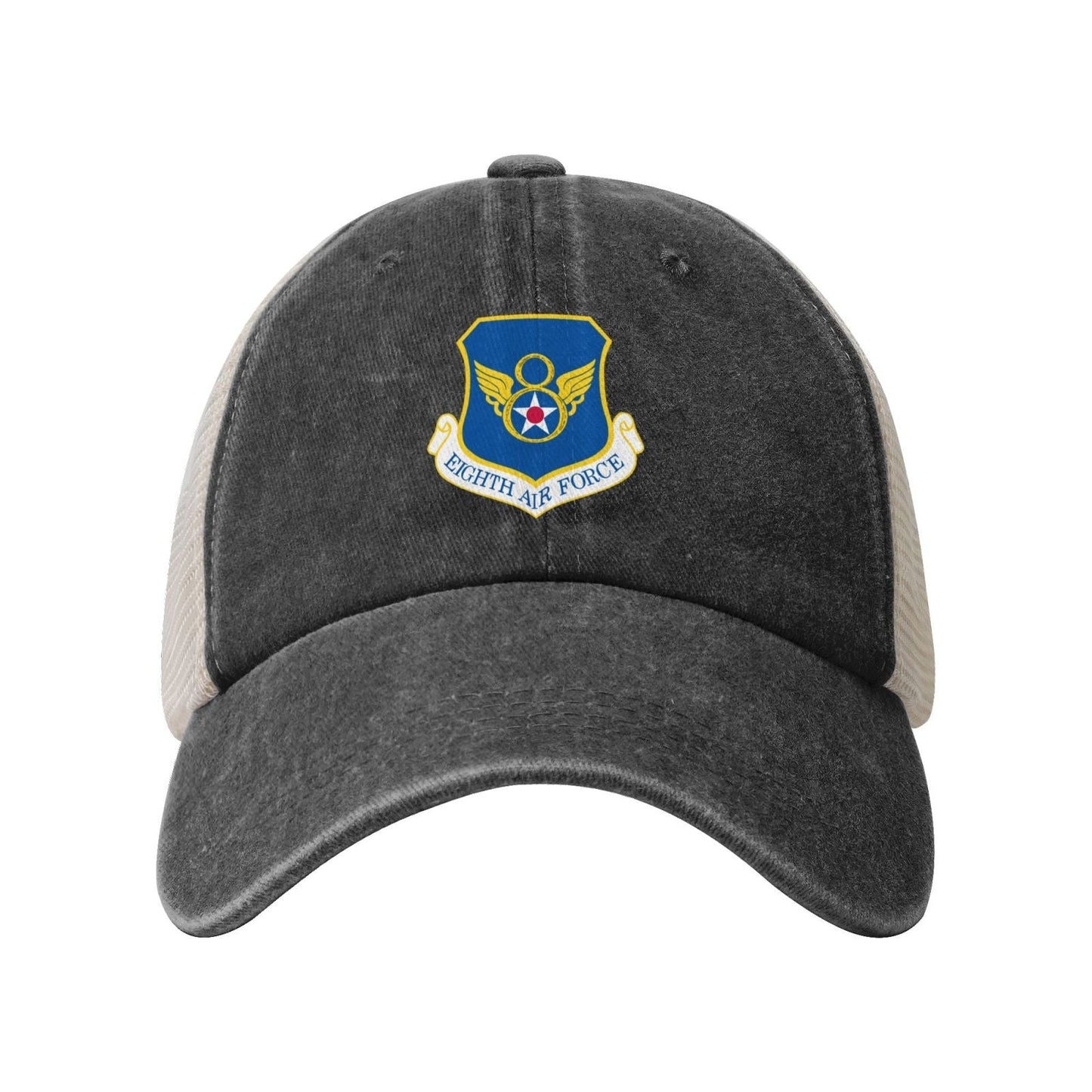 Eighth Air Force-Emblem Printed unisex baseball cap adjustable grid baseball cap veteran gift