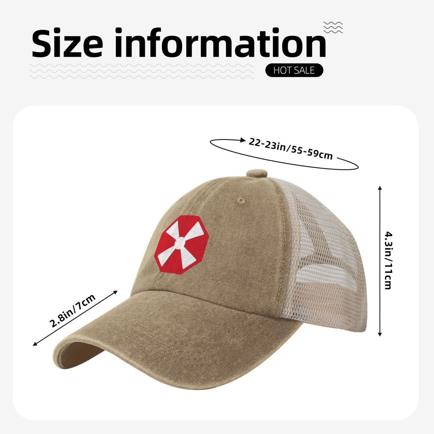 Eighth United States Army CSIB Printed unisex baseball cap adjustable grid baseball cap veteran gift