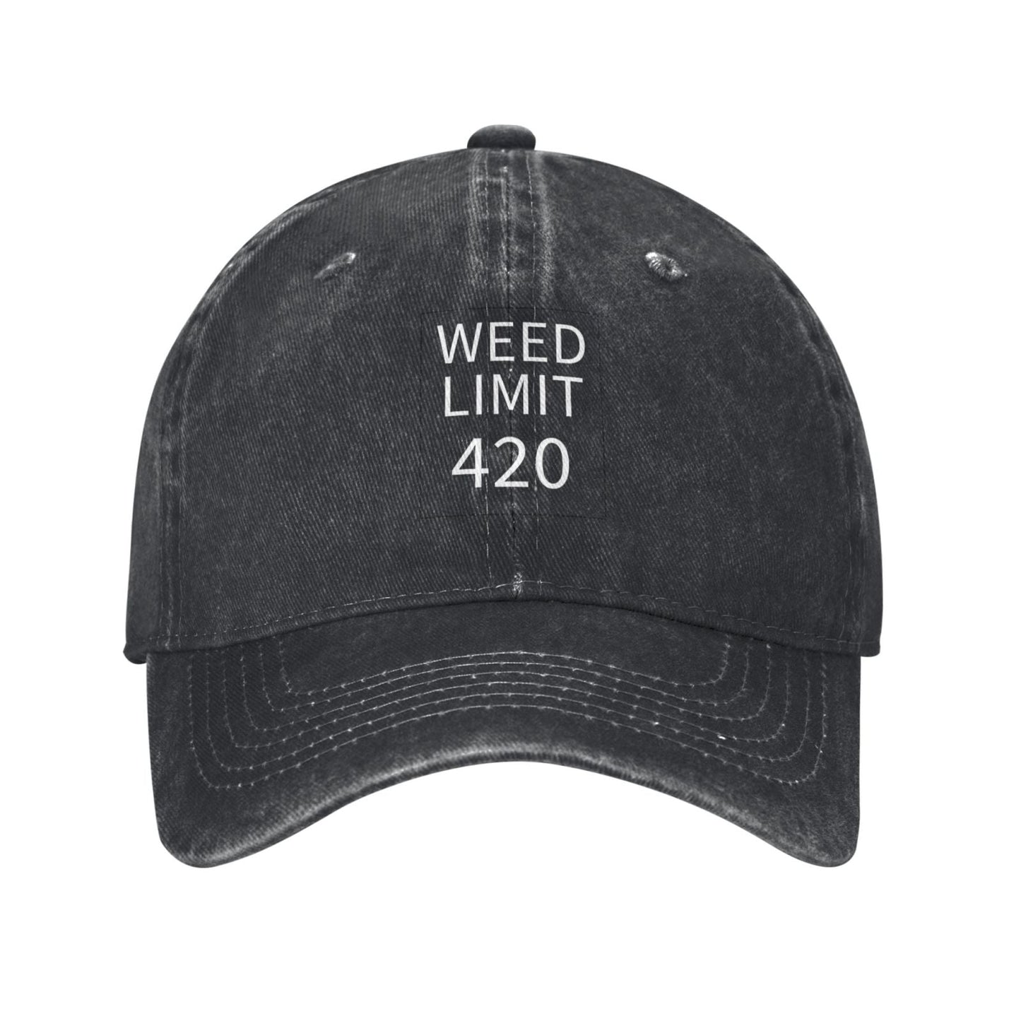Weed Limit 420 Printed unisex baseball cap adjustable cap outdoor sunshade trucker hat