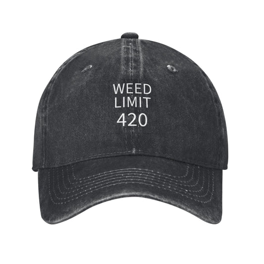 Weed Limit 420 Printed unisex baseball cap adjustable cap outdoor sunshade trucker hat