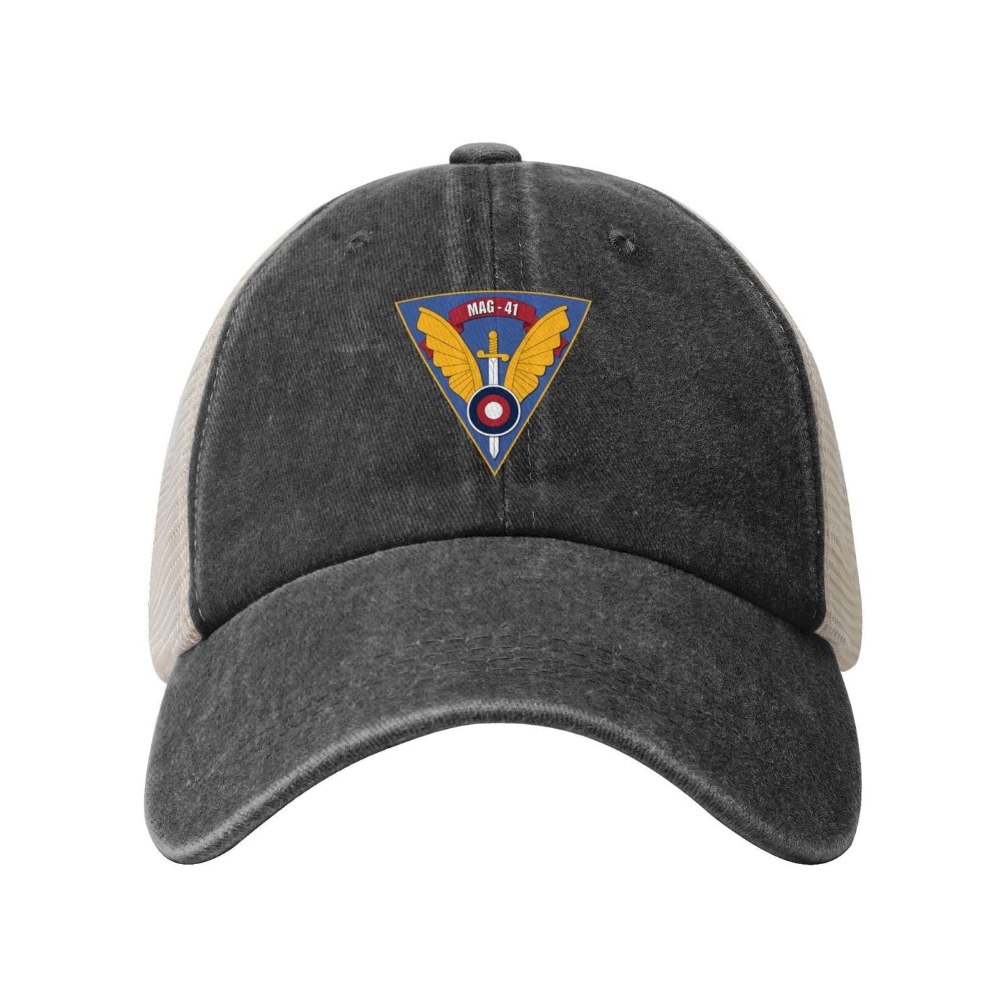 MAG-41 Insignia.svg Printed unisex baseball cap adjustable grid baseball cap veteran gift