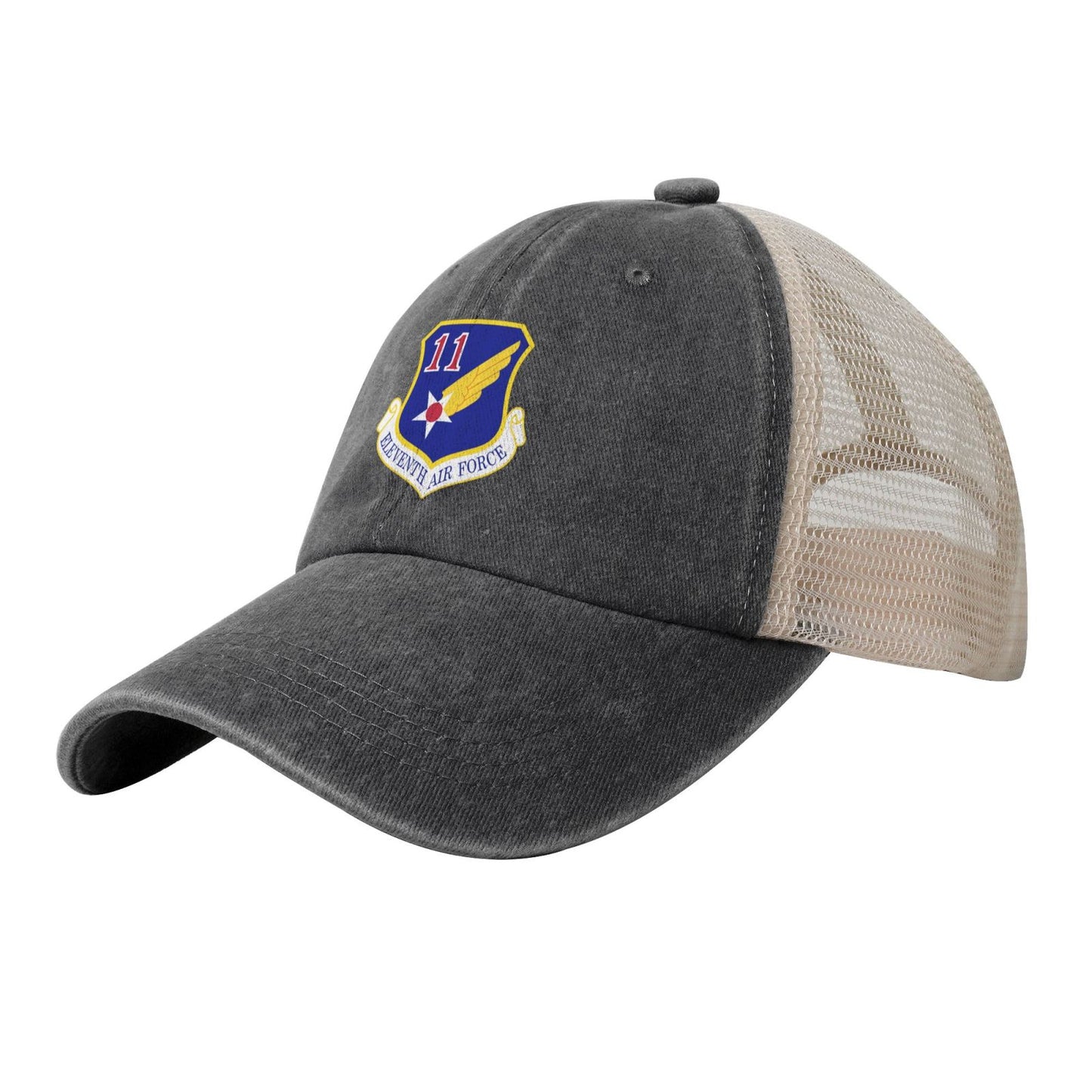 Eleventh Air Force-Emblem Printed unisex baseball cap adjustable grid baseball cap veteran gift
