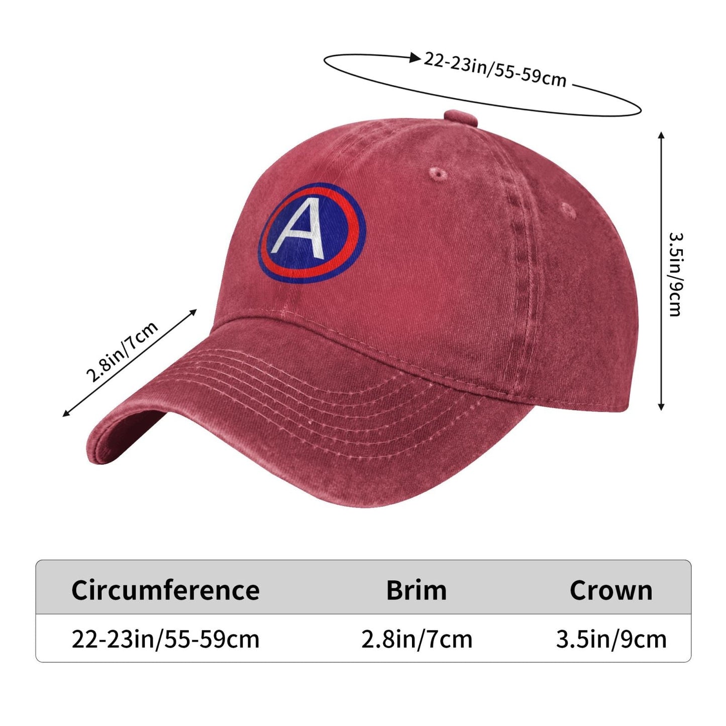 United States Army Central CSIB Printing unisex baseball cap adjustable cap veteran gift