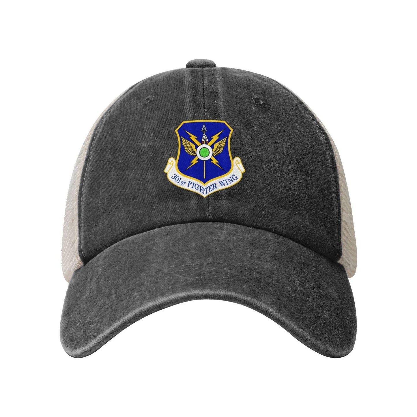 USAF-301st Fighter Wing Printed unisex baseball cap adjustable grid baseball cap veteran gift