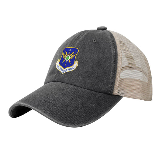USAF-301st Fighter Wing Printed unisex baseball cap adjustable grid baseball cap veteran gift