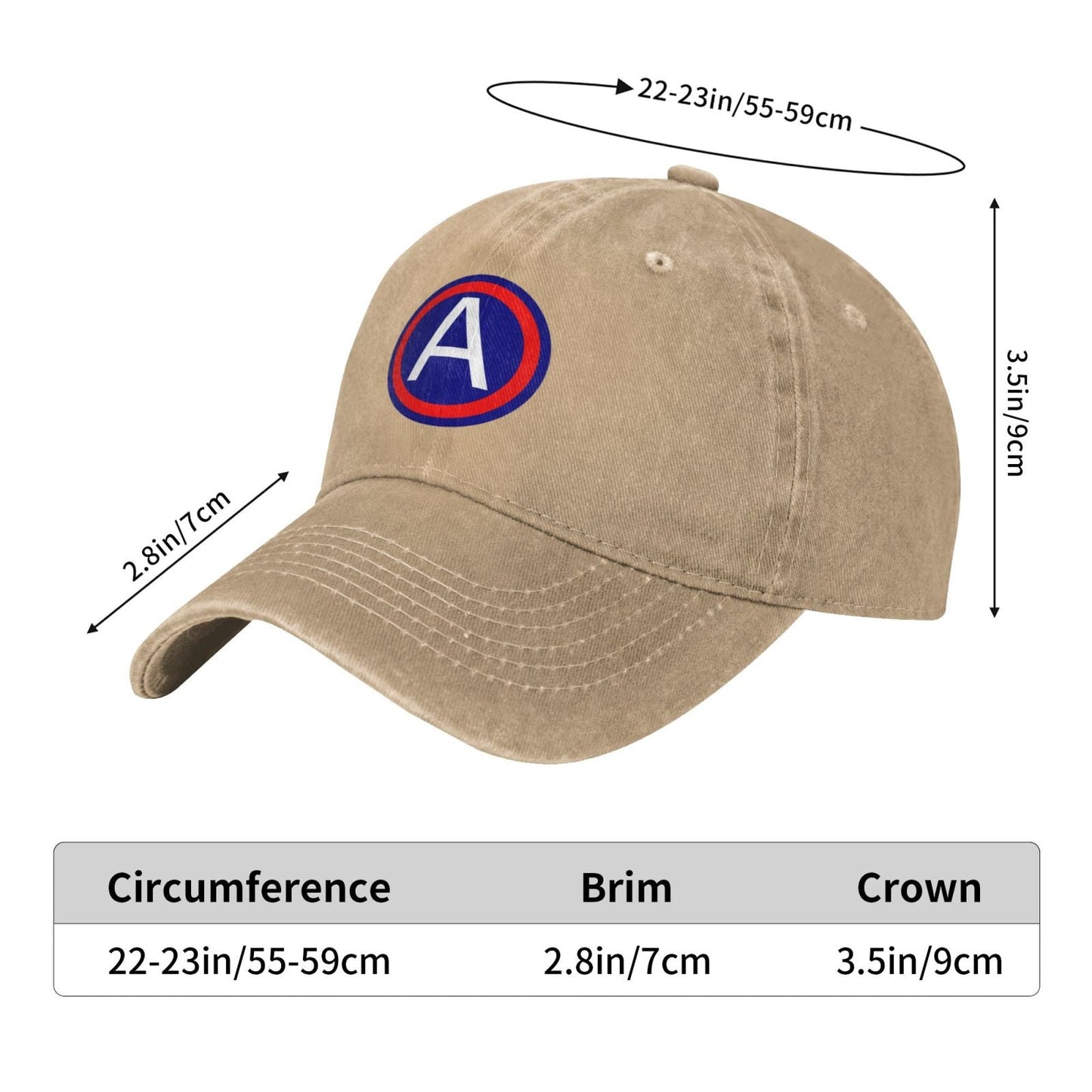 United States Army Central CSIB Printing unisex baseball cap adjustable cap veteran gift