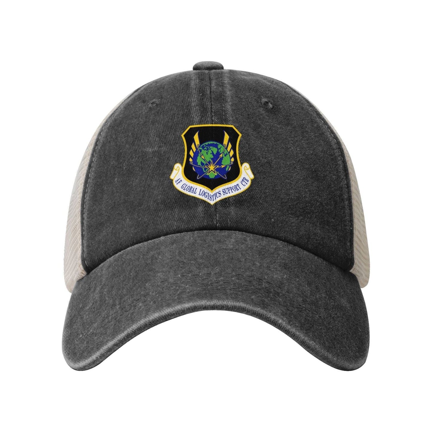 USAF-Global Logistical Support Center Printed unisex baseball cap adjustable grid baseball cap veteran gift