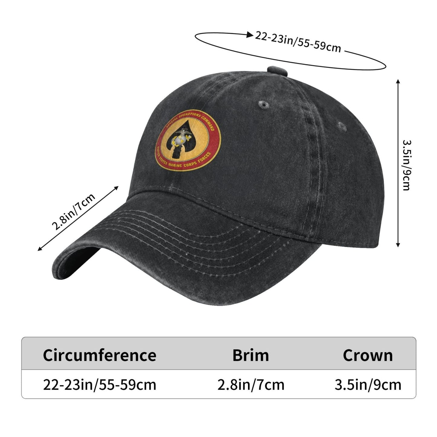 Seal Of Marine Corps Forces Special Operations Command (MARSOC) Printed unisex baseball cap adjustable cap veteran gift