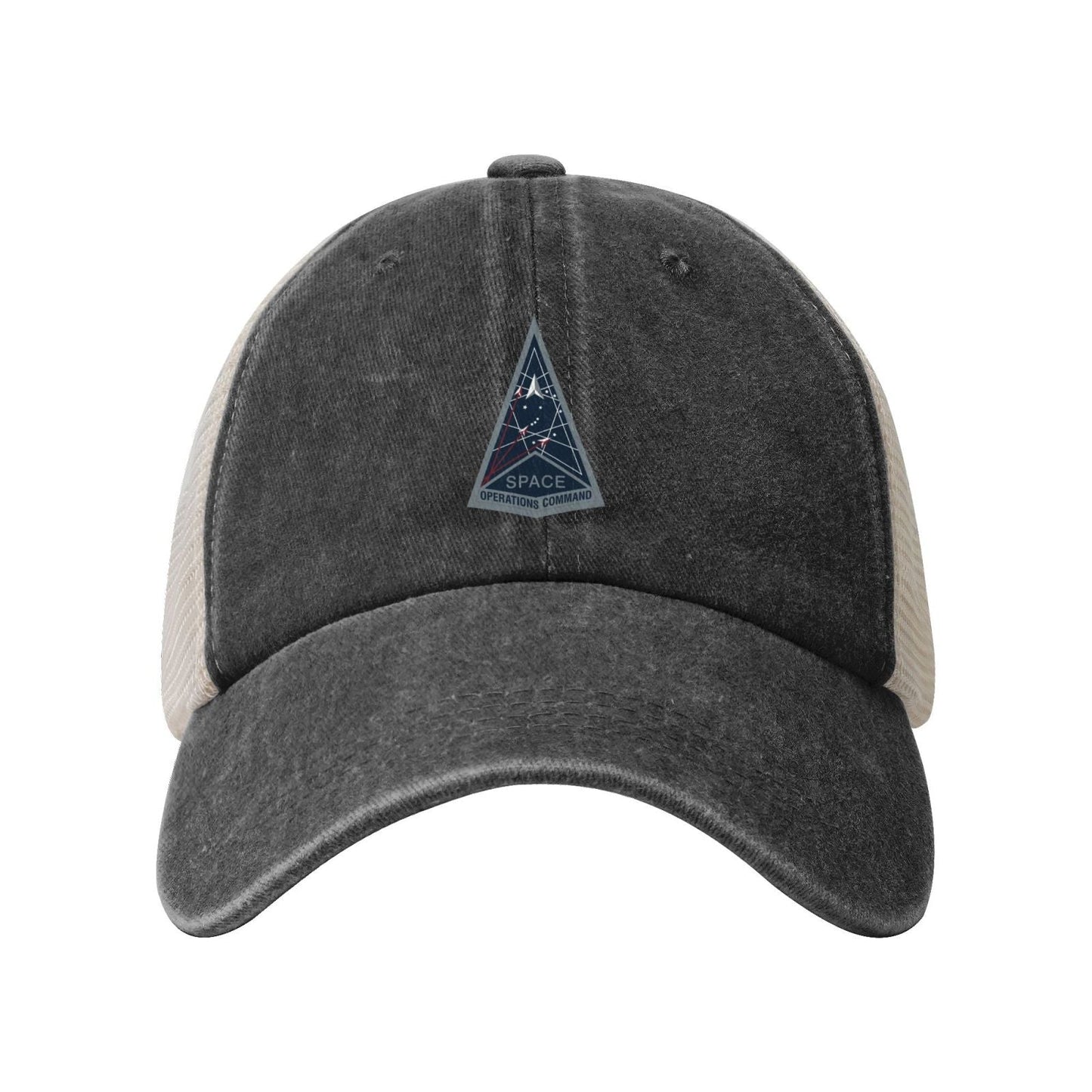 Space Operations Command Emblem Printed unisex baseball cap adjustable grid baseball cap veteran gift