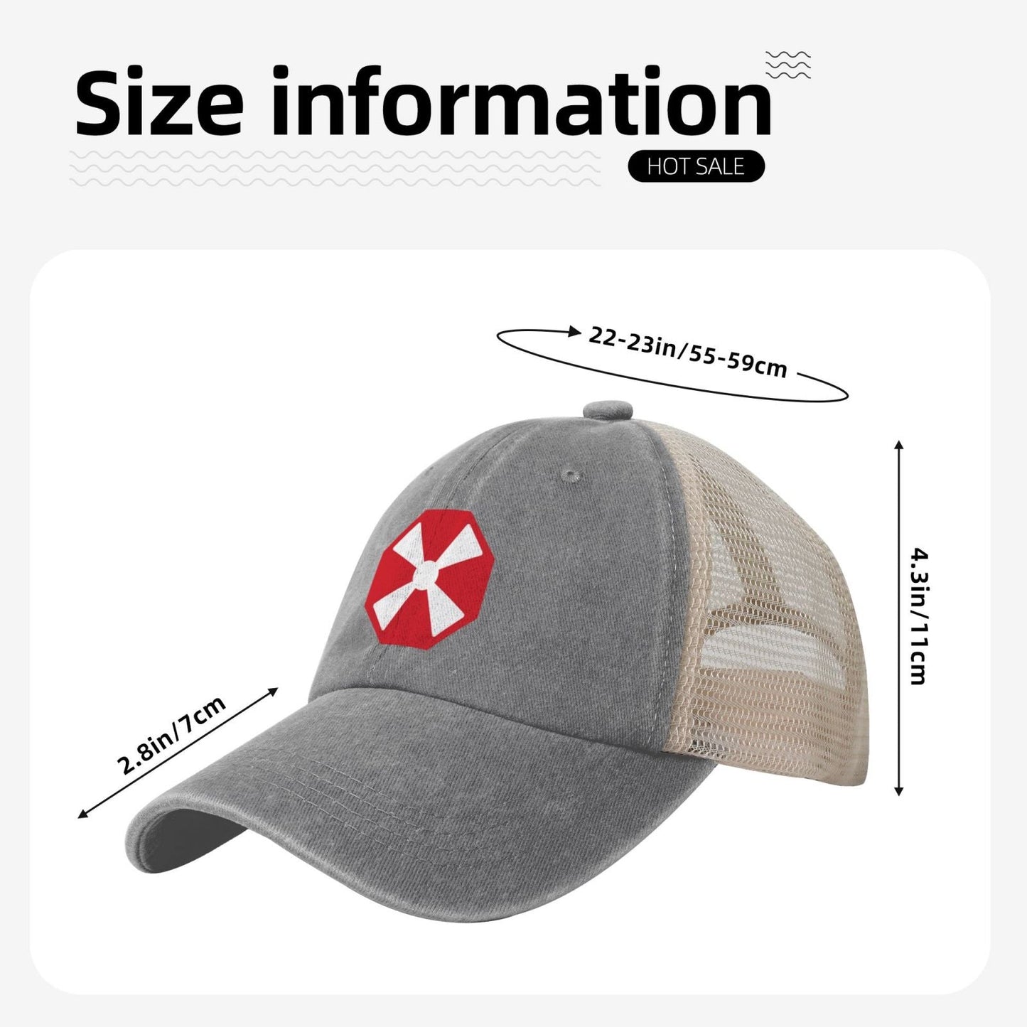 Eighth United States Army CSIB Printed unisex baseball cap adjustable grid baseball cap veteran gift