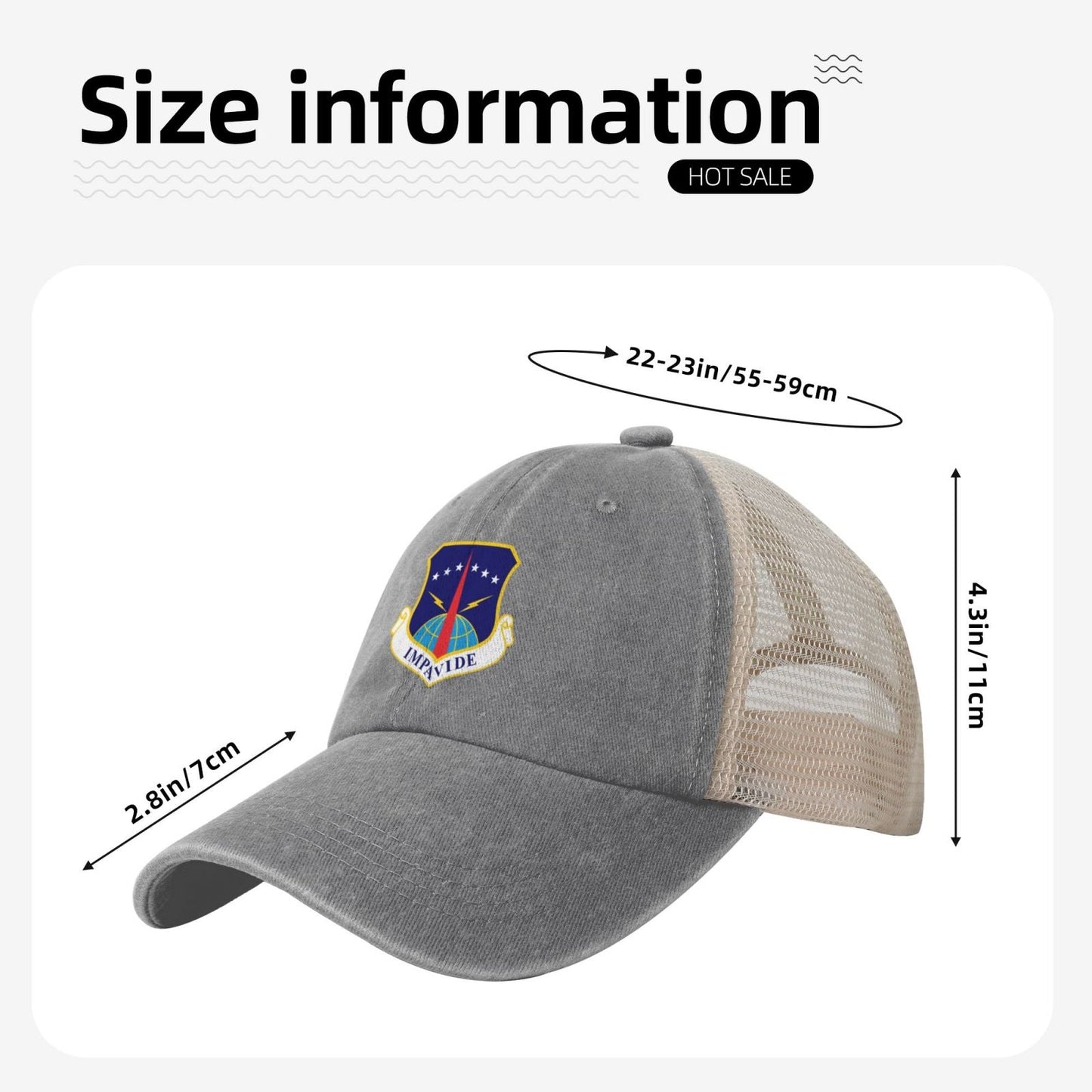 90th Space Wing Printed unisex baseball cap adjustable grid baseball cap veteran gift